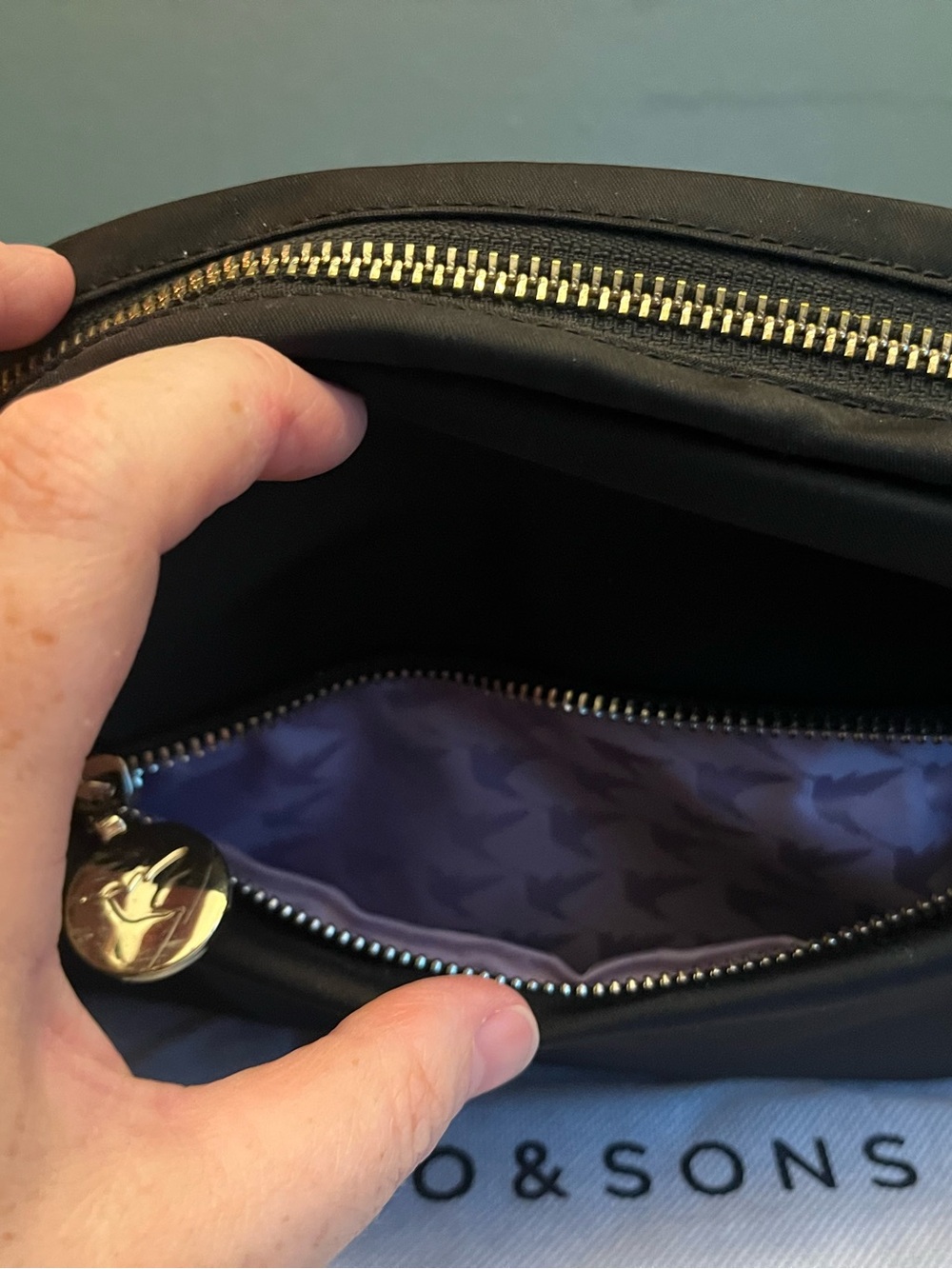 Lo & Sons Black Nylon Nouvelle Crossbody Bag- Gold hardware - Picture 2 of 5